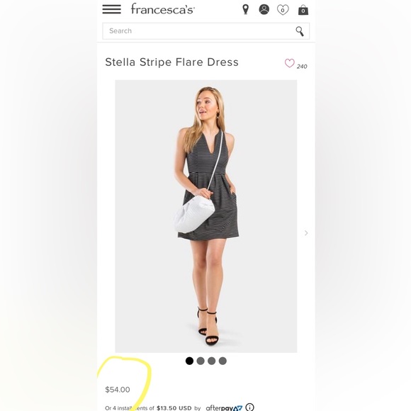 Francesca’s- Stella Stripe Flare Dress ✨ NWT - Picture 9 of 9